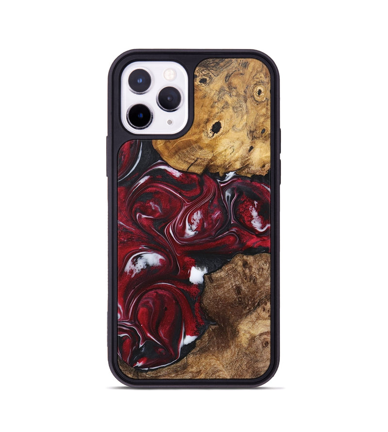 iPhone 11 Pro Wood Phone Case - Cyrus (Red, 725155)