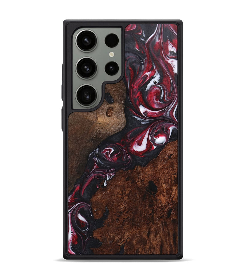 Galaxy S24 Ultra Wood Phone Case - Paisley (Red, 725156)