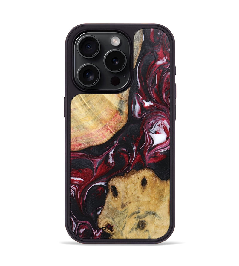 iPhone 15 Pro Wood Phone Case - Ivy (Red, 725158)