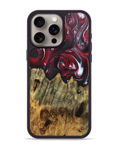 iPhone 15 Pro Max Wood Phone Case - Maverick (Red, 725161)