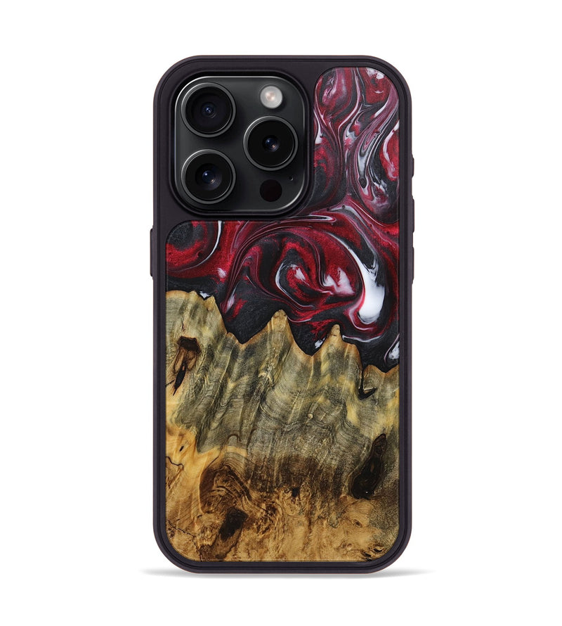 iPhone 15 Pro Wood Phone Case - Maverick (Red, 725161)