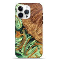 iPhone 15 Pro Max Wood Live Edge Phone Case - Kaitlyn (Green, 725257)