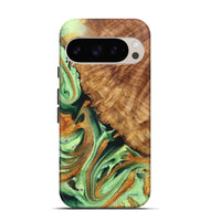 Pixel 9 Pro Wood Live Edge Phone Case - Kaitlyn (Green, 725257)