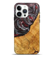 iPhone 15 Pro Max Wood Live Edge Phone Case - Dora (Red, 725258)