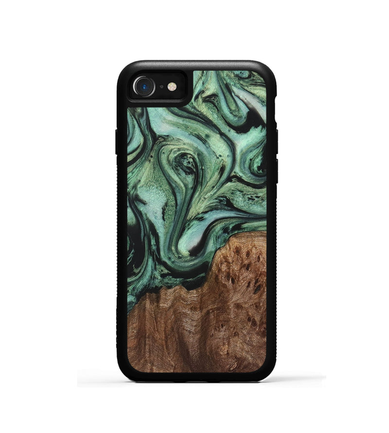 iPhone SE Wood Phone Case - Zaiden (Green, 725295)