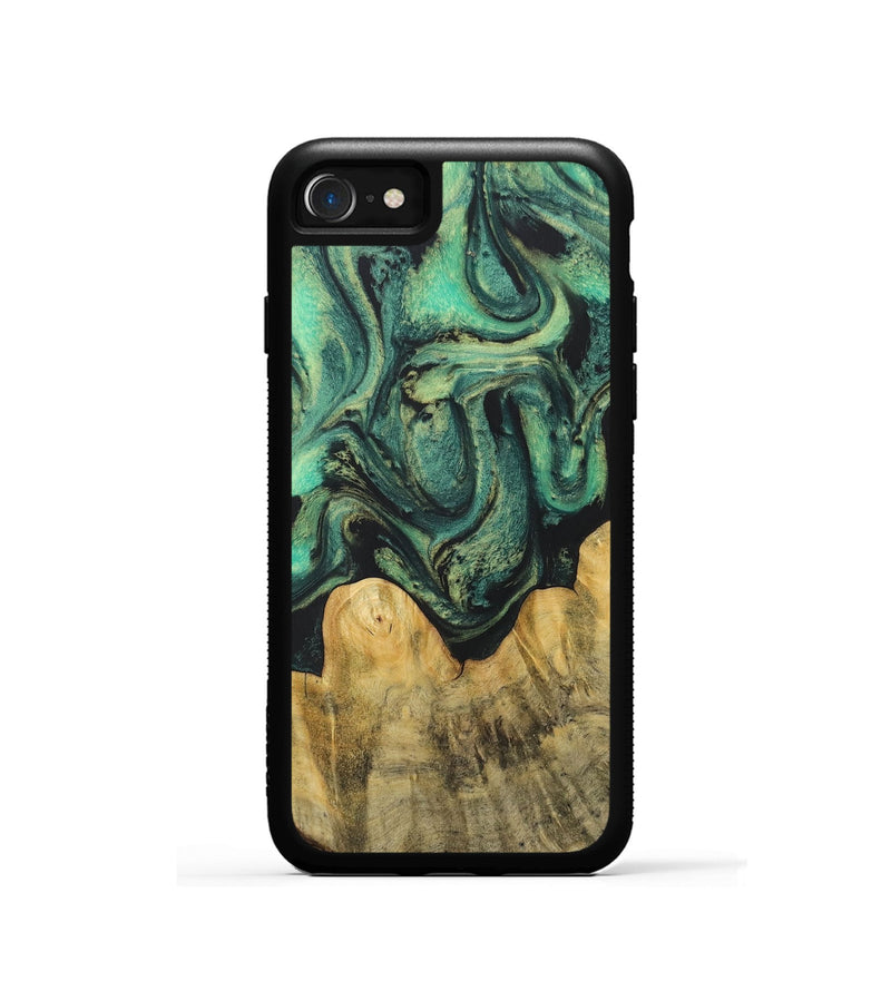 iPhone SE Wood Phone Case - Felicity (Green, 725299)