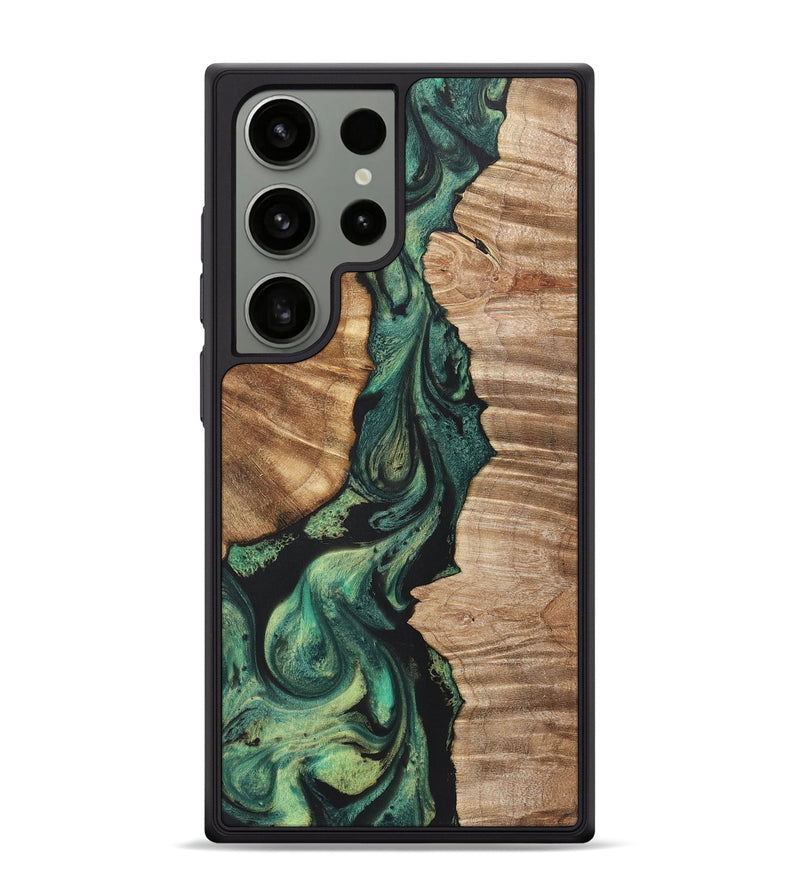 Galaxy S24 Ultra Wood Phone Case - Roy (Green, 725301)