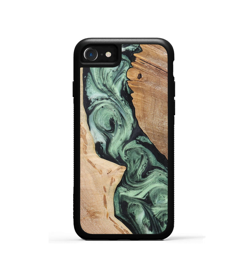 iPhone SE Wood Phone Case - Iker (Green, 725308)