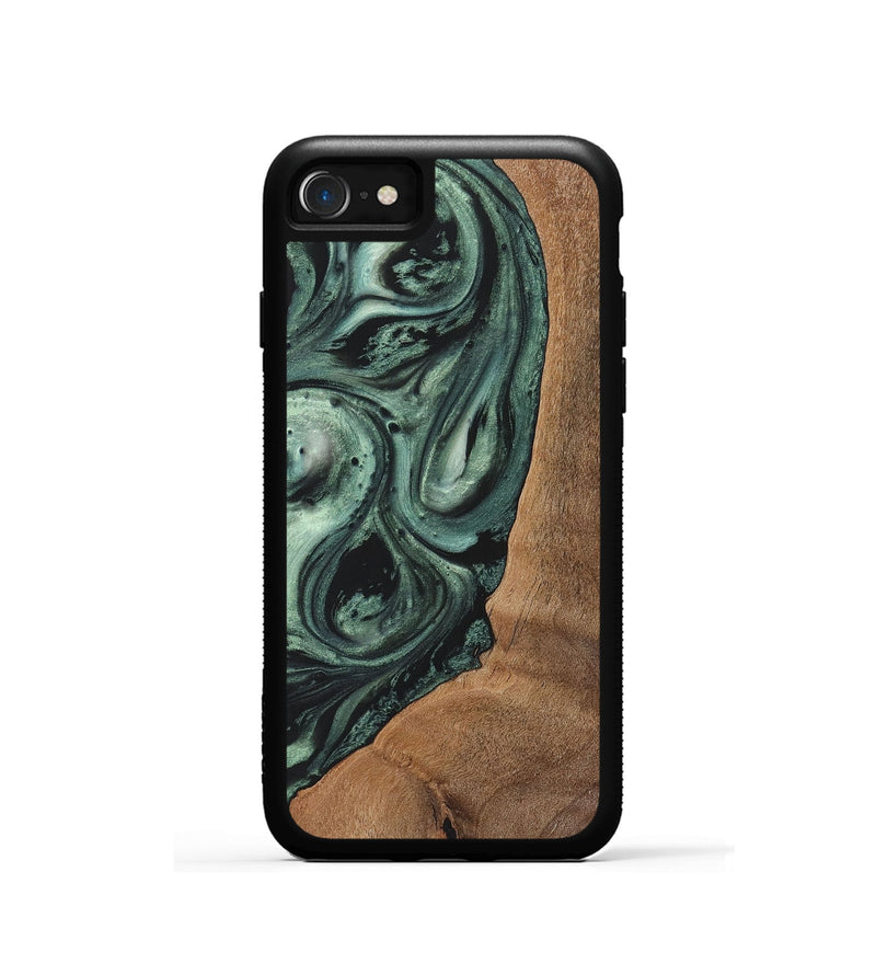 iPhone SE Wood Phone Case - Anastasia (Green, 725334)