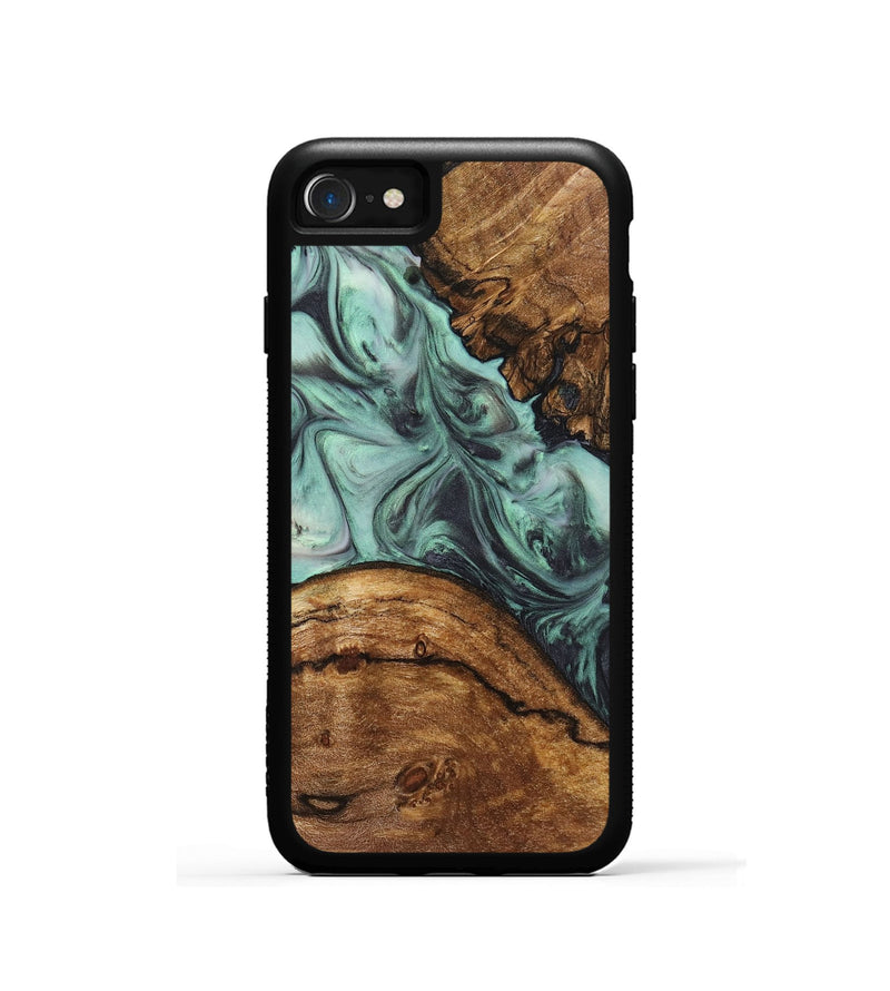 iPhone SE Wood Phone Case - Tania (Green, 725343)