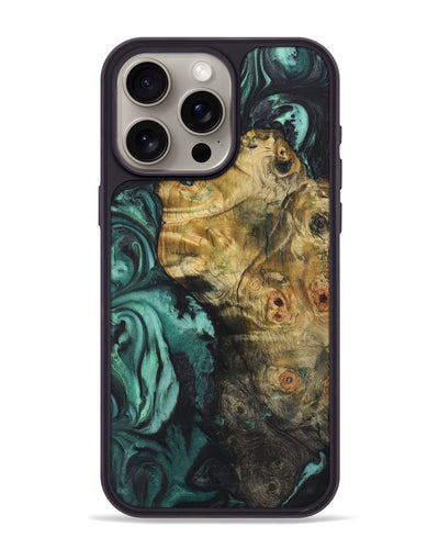 iPhone 15 Pro Max Wood Phone Case - Imogene (Green, 725382)