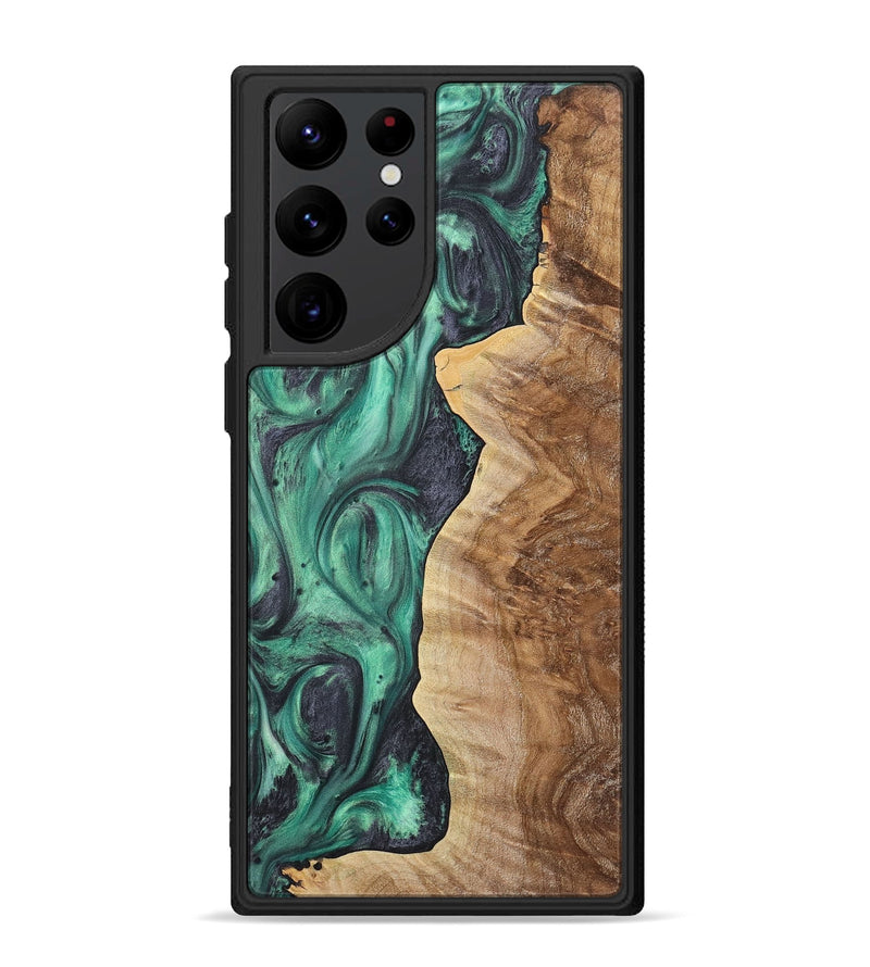 Galaxy S22 Ultra Wood Phone Case - Tabitha (Green, 725427)