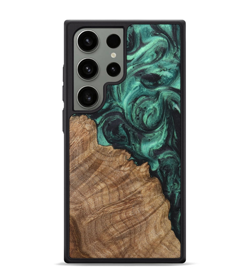 Galaxy S24 Ultra Wood Phone Case - Ibrahim (Green, 725467)