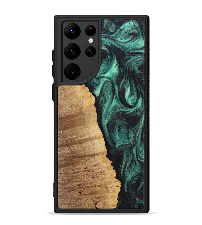 Galaxy S22 Ultra Wood Phone Case - Alison (Green, 725470)