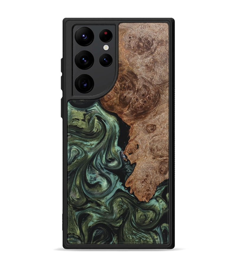 Galaxy S22 Ultra Wood Phone Case - Brendon (Green, 725476)