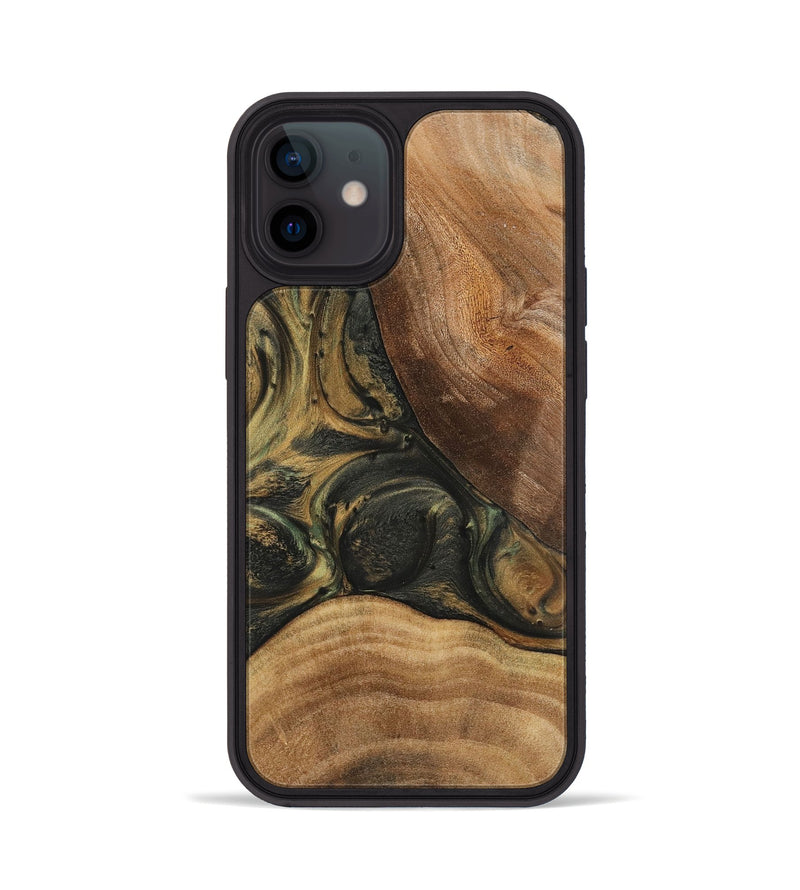 iPhone 12 Wood Phone Case - Emily (Green, 725496)