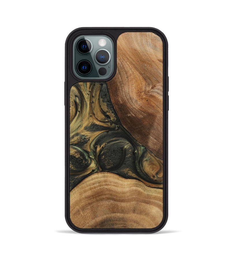 iPhone 12 Pro Wood Phone Case - Emily (Green, 725496)