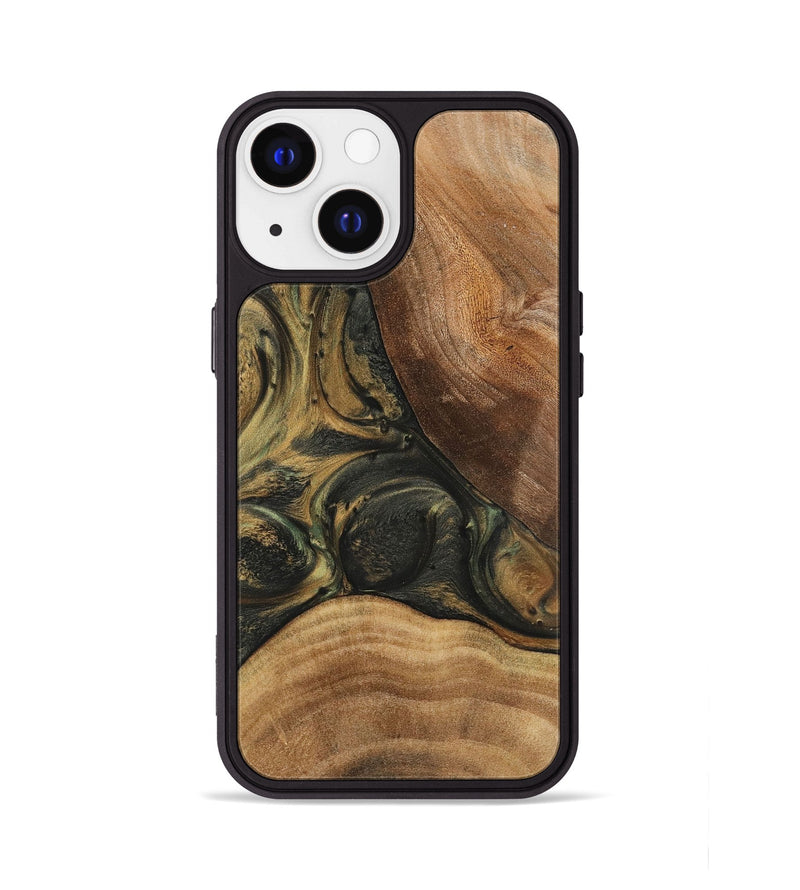 iPhone 13 Wood Phone Case - Emily (Green, 725496)