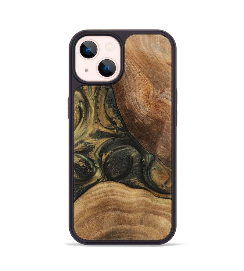 iPhone 14 Wood Phone Case - Emily (Green, 725496)