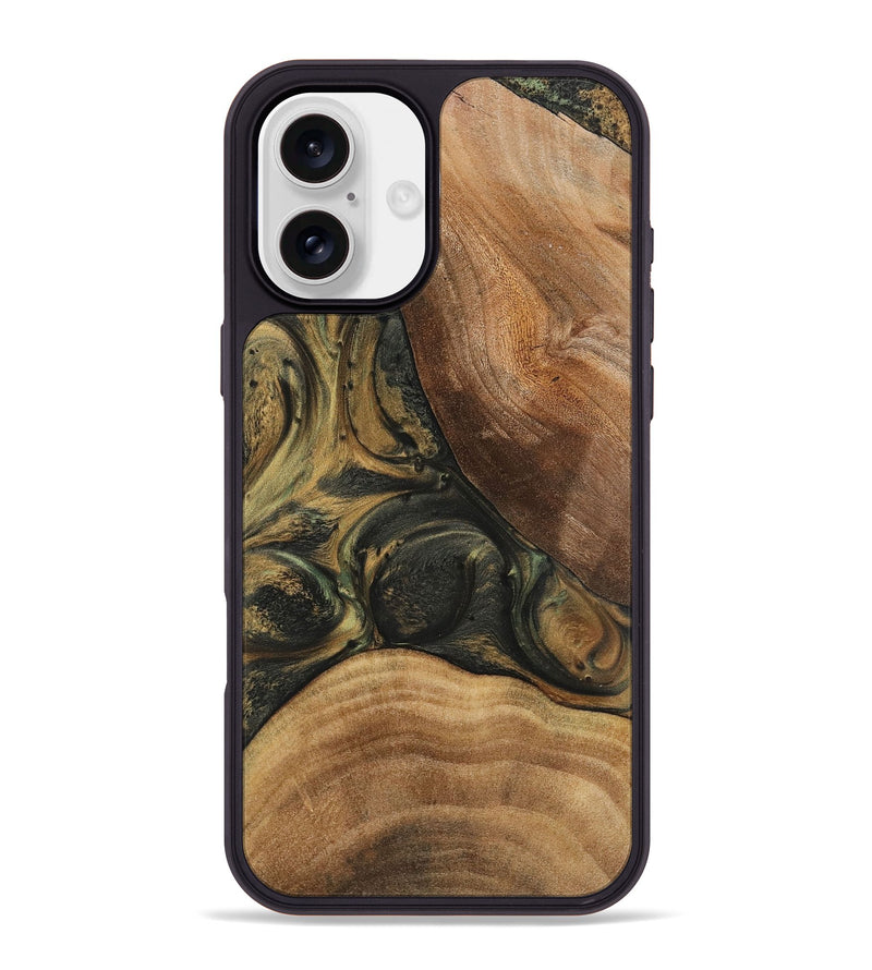 iPhone 16 Plus Wood Phone Case - Emily (Green, 725496)