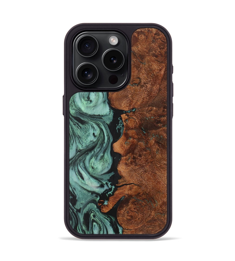 iPhone 15 Pro Wood Phone Case - Killian (Green, 725501)