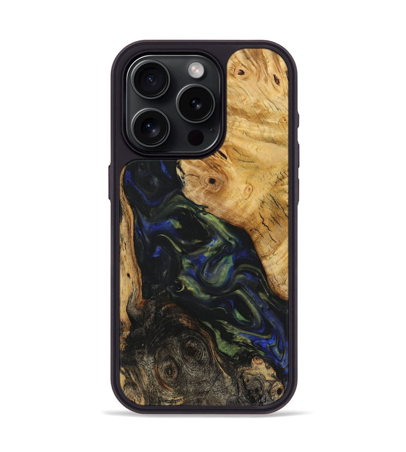 iPhone 15 Pro Wood Phone Case - Kaydence (Green, 725511)