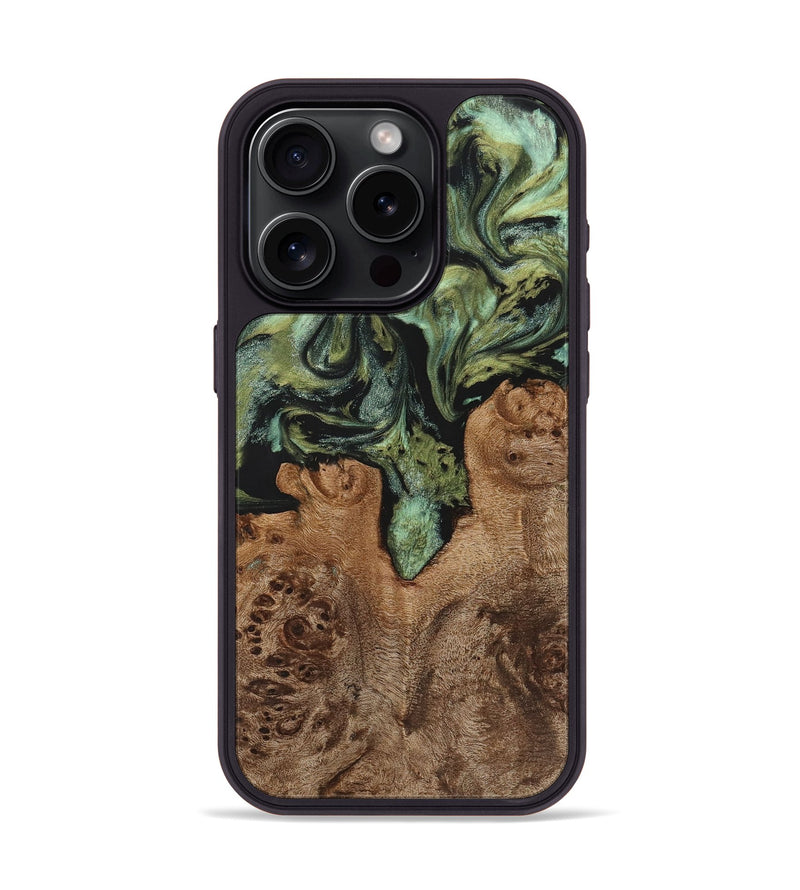 iPhone 15 Pro Wood Phone Case - Griffin (Green, 725513)