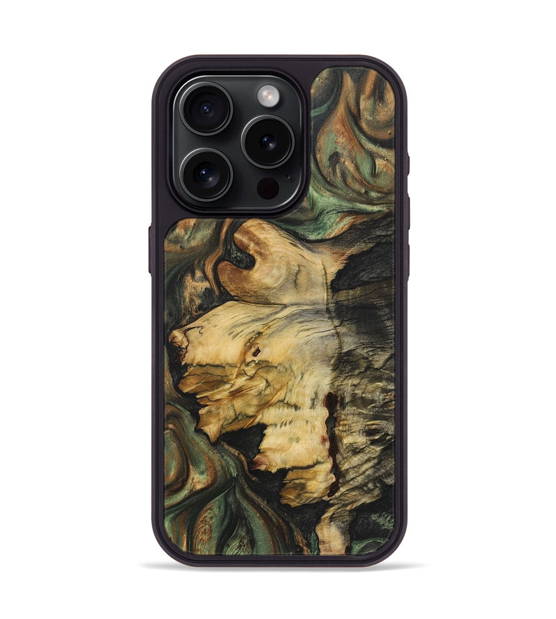 iPhone 15 Pro Wood Phone Case - Lena (Green, 725517)