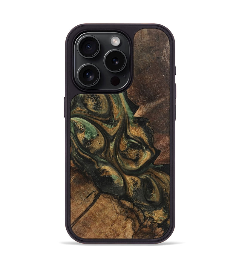 iPhone 15 Pro Wood Phone Case - Eva (Green, 725519)