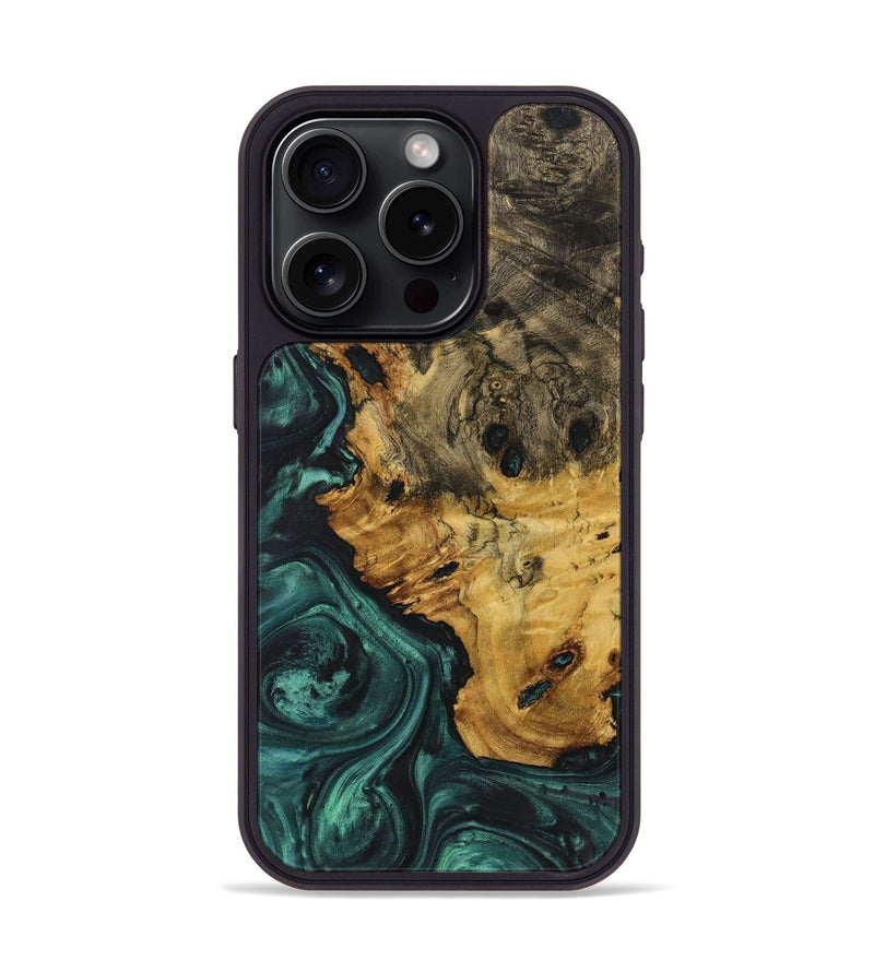 iPhone 15 Pro Wood Phone Case - Otto (Green, 725527)