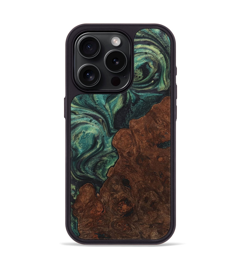 iPhone 15 Pro Wood Phone Case - Brett (Green, 725534)