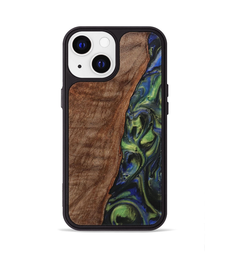 iPhone 13 Wood Phone Case - Farrah (Green, 725535)