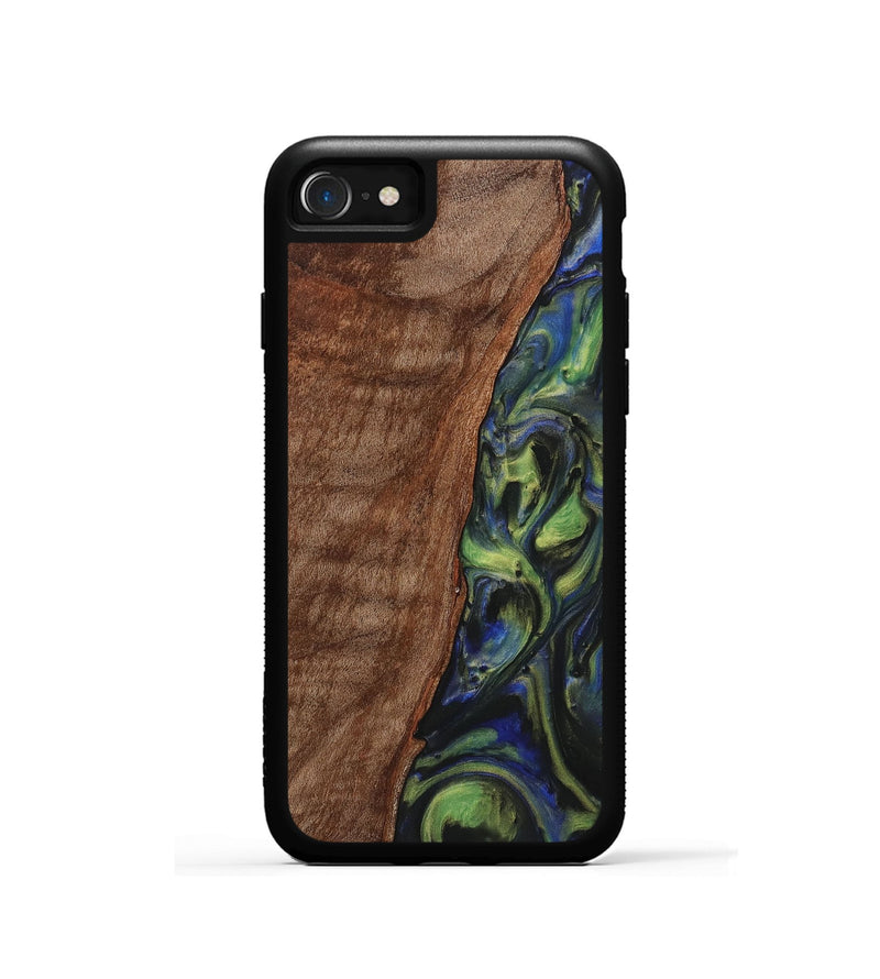 iPhone SE Wood Phone Case - Farrah (Green, 725535)