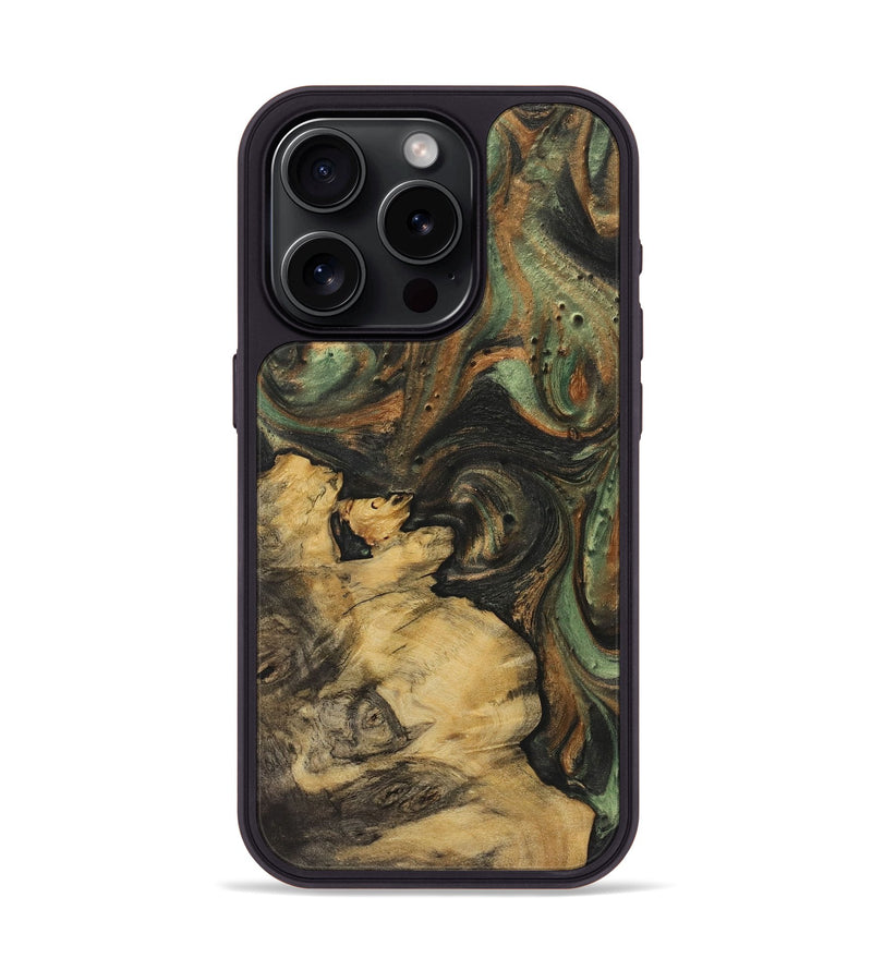 iPhone 15 Pro Wood Phone Case - Xander (Green, 725541)