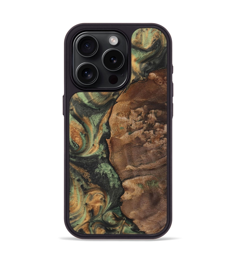 iPhone 15 Pro Wood Phone Case - Dawson (Green, 725542)