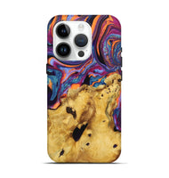 iPhone 15 Pro Wood Live Edge Phone Case - Mikaela (Purple, 725558)