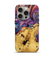 iPhone 16 Pro Wood Live Edge Phone Case - Mikaela (Purple, 725558)