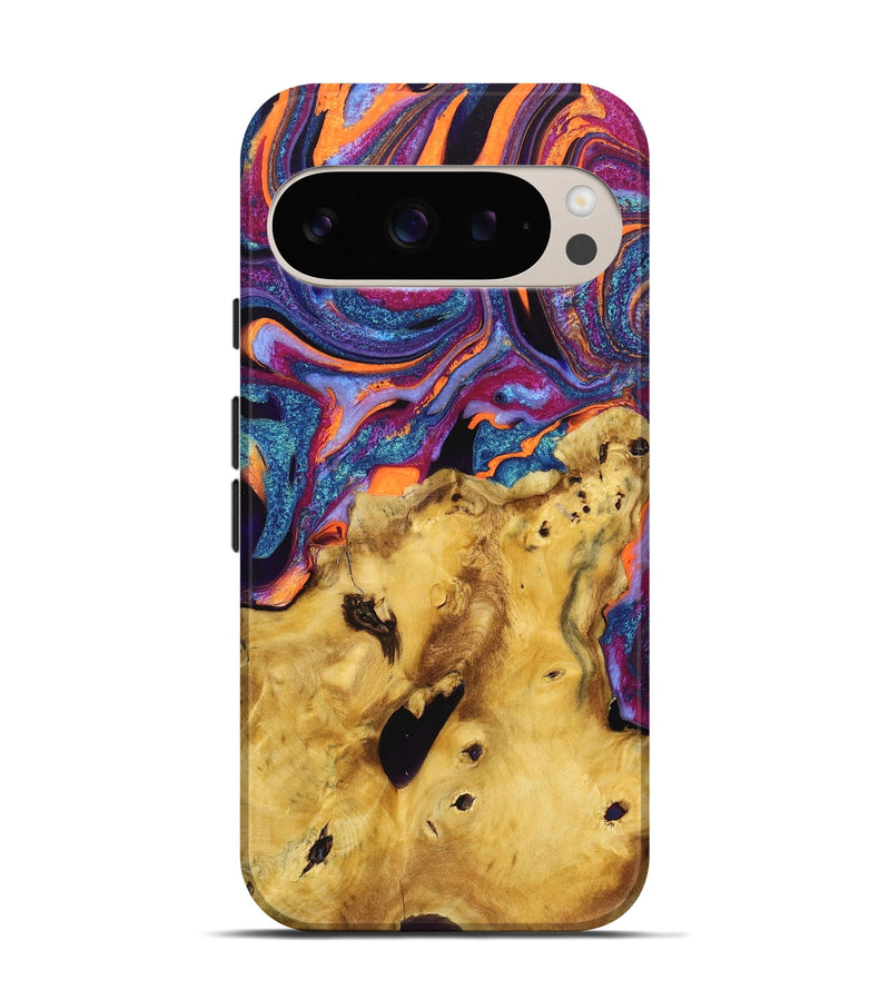 Pixel 9 Pro Wood Live Edge Phone Case - Mikaela (Purple, 725558)