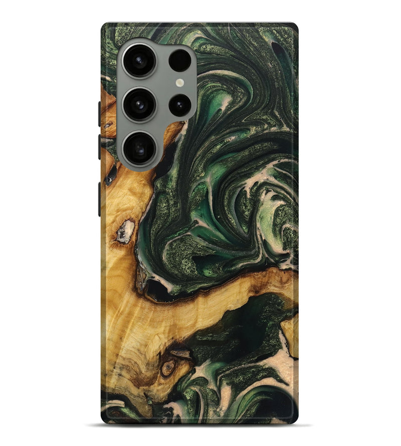 Galaxy S24 Ultra Wood Live Edge Phone Case - Teagan (Green, 725560)