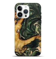 iPhone 15 Pro Max Wood Live Edge Phone Case - Teagan (Green, 725560)