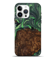 iPhone 15 Pro Max Wood Live Edge Phone Case - Myra (Green, 725561)