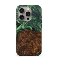 iPhone 16 Pro Wood Live Edge Phone Case - Myra (Green, 725561)