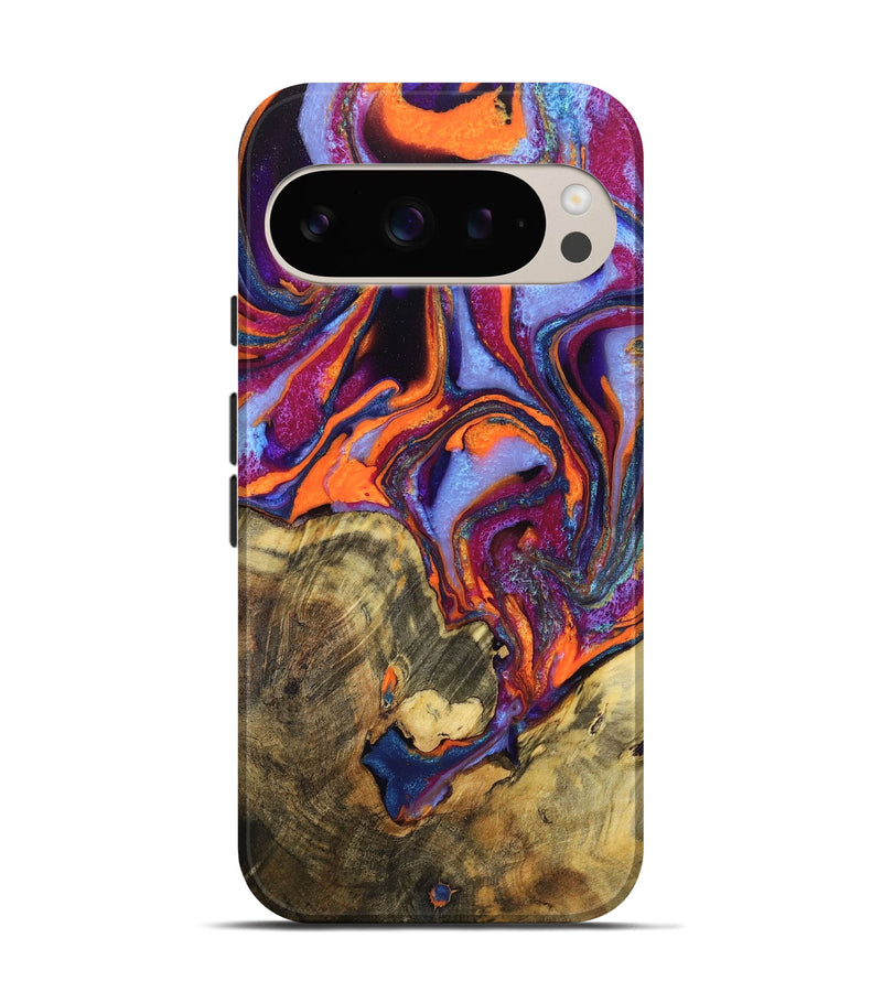 Pixel 9 Pro Wood Live Edge Phone Case - Jerome (Purple, 725563)