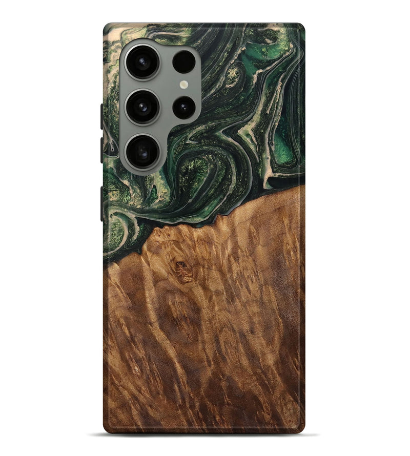 Galaxy S24 Ultra Wood Live Edge Phone Case - Camryn (Green, 725564)