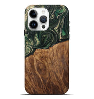 iPhone 15 Pro Max Wood Live Edge Phone Case - Camryn (Green, 725564)