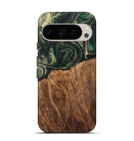 Pixel 9 Pro Wood Live Edge Phone Case - Camryn (Green, 725564)