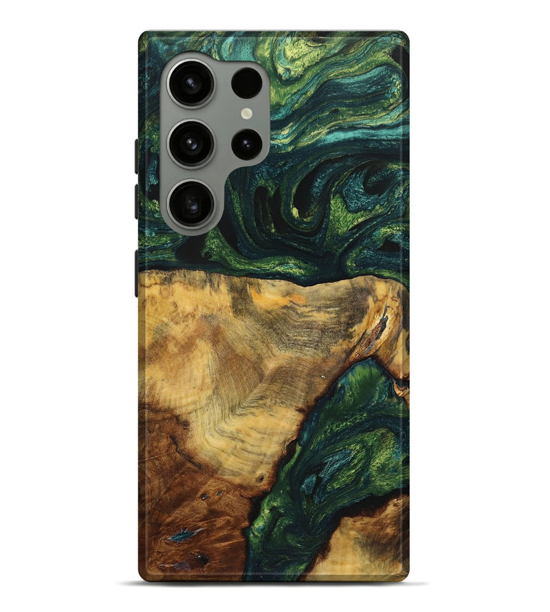 Galaxy S24 Ultra Wood Live Edge Phone Case - Donald (Green, 725565)