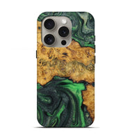 iPhone 16 Pro Wood Live Edge Phone Case - Regina (Green, 725567)