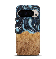 Pixel 9 Pro Wood Live Edge Phone Case - Alexander (Blue, 725576)