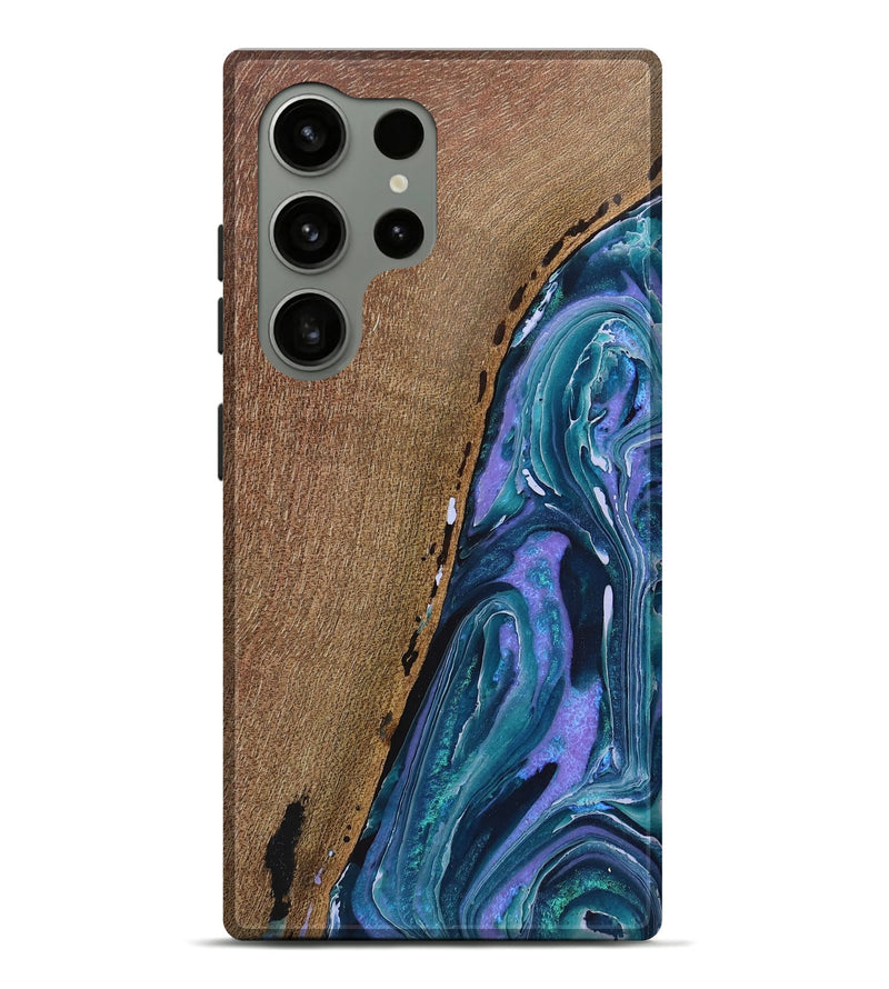 Galaxy S24 Ultra Wood Live Edge Phone Case - Gavin (Blue, 725578)